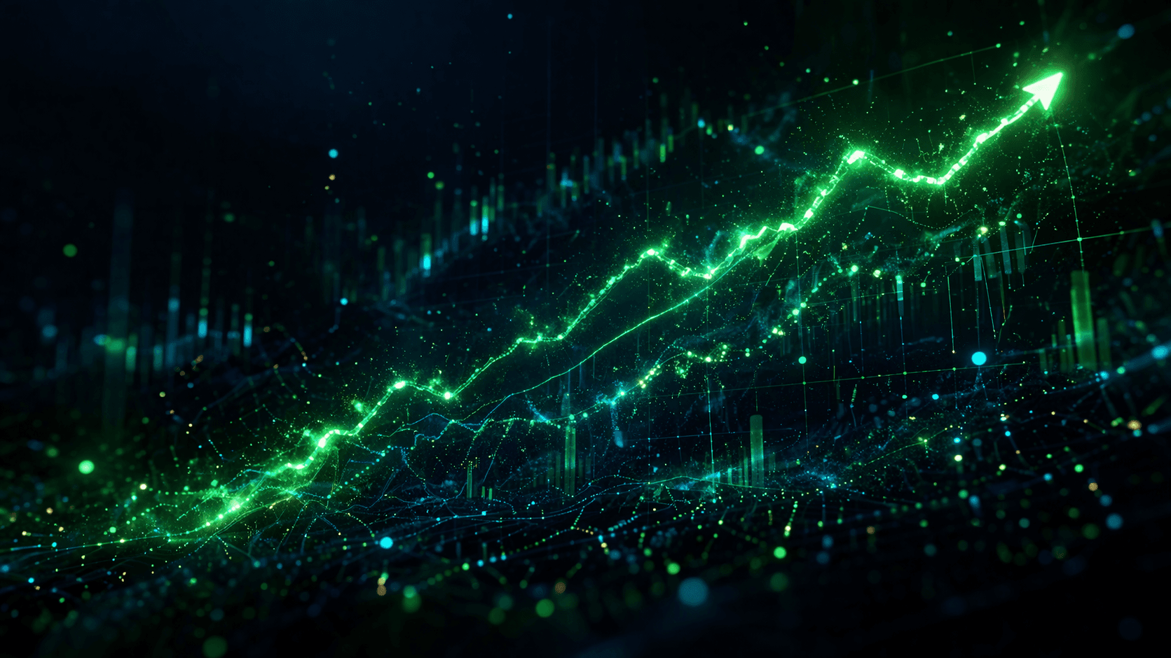 Grafico de crescimento do mercado de carbono